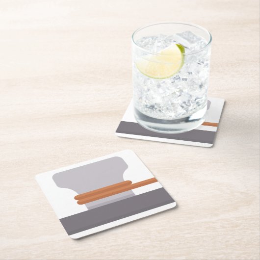 Poller Rechteckiger Pappuntersetzer (Vor Ort)