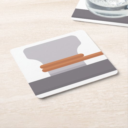 Poller Rechteckiger Pappuntersetzer (angewinkelt)