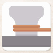 Poller Rechteckiger Pappuntersetzer (Vorderseite)