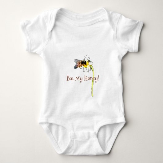 Pollinating Bumble Bee on a Flower Customized Baby Strampler (Vorderseite)