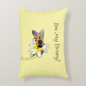 Pollinating Bumble Bee on a Flower Customized Dekokissen (Vorderseite(Vertikal))