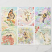 Pollinator Classroom Valentines - 6 per Sheet  Briefbogen (Vorderseite)