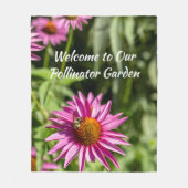 Pollinator Garden Floral Soft Fleece Throw (Vorderseite)