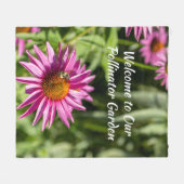 Pollinator Garden Floral Soft Fleece Throw (Vorderseite (Horizontal))