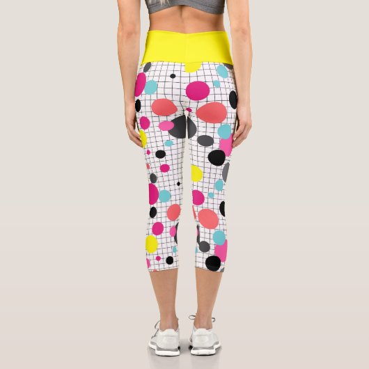 Pollka-Punkte Capri Leggings (Rückseite)