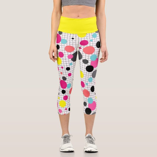 Pollka-Punkte Capri Leggings (Vorderseite)