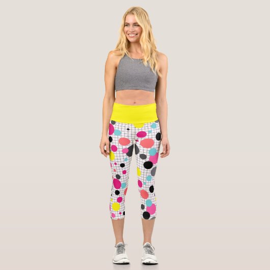 Pollka-Punkte Capri Leggings (Vorderseite)
