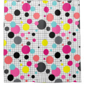 Pollka-Punkte Duschvorhang (Vorderseite)