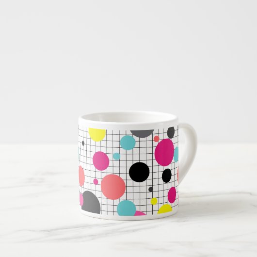 Pollka-Punkte Espressotasse (Vorderseite Rechts)