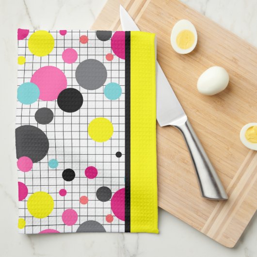 Pollka-Punkte Geschirrtuch (Viertel Falte)