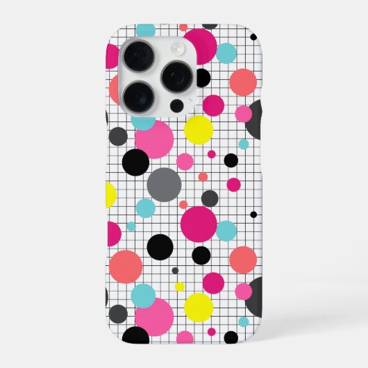 Pollka-Punkte iPhone Hülle (Rückseite)