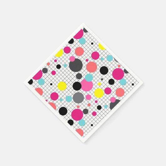 Pollka-Punkte Serviette (Ecke)