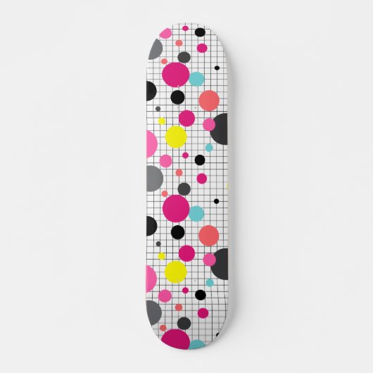 Pollka-Punkte Skateboard (Vorne)