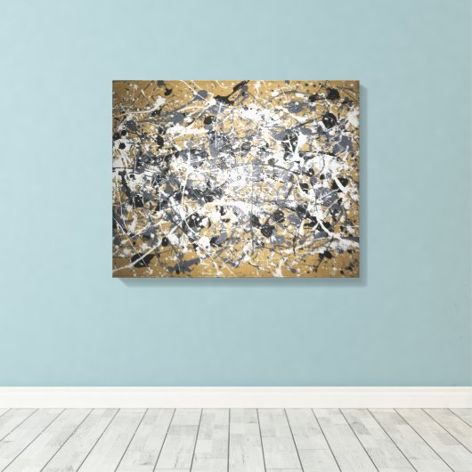 Pollock Reproduction Leinwanddruck (Insitu (Holzboden))