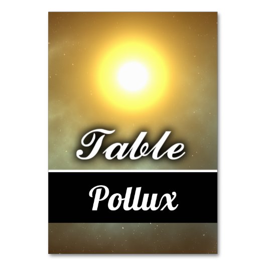 Pollux Tischnummer (Vorderseite)