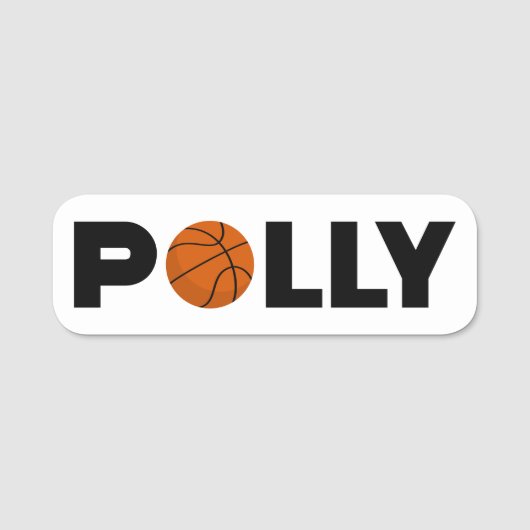Polly Basketball Namensschild (Vorderseite)