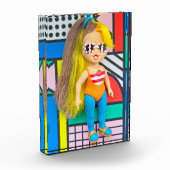 Polly mit farbenfroher Geo Fotoblock (Links)