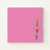Polly Paintbrush Square Notebook anpassbar. Notizblock (Rückseite)