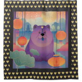 POLLY PLUM Hund Duschvorhang (Vorderseite)