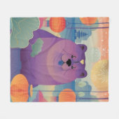 POLLY PLUM Hund Fleecedecke (Vorderseite (Horizontal))