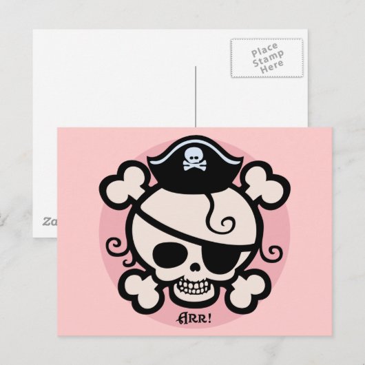 Polly Roger Postkarte (Vorne/Hinten)