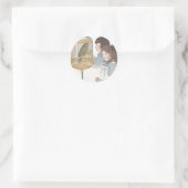 Polly the Parrot Runder Aufkleber (Tasche)