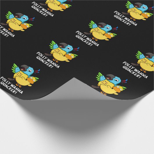 Polly Wanna Quacker Funny Animal Pub Geschenkpapier (Ecke)