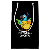 Polly Wanna Quacker Funny Animal Pub Kleine Geschenktüte (Vorderseite)