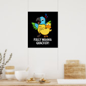 Polly Wanna Quacker Funny Animal Pub Poster (Küche)