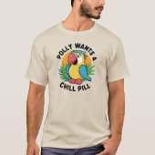 Polly Will Papageien-Design T-Shirt (Vorderseite)