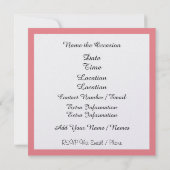 Polly Will Party Pop Art Lady Floral Einladung (Rückseite)