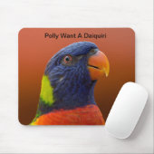 Polly Wollte A Daiquiri (Trunken Parrot) Mousepad (Mit Mouse)