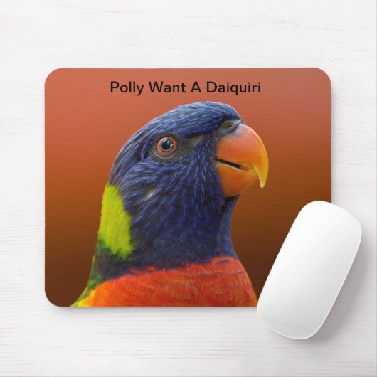 Polly Wollte A Daiquiri (Trunken Parrot) Mousepad (Mit Mouse)
