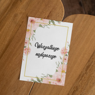 Polnisch Alles Gute zum Geburtstag Wszystkiego naj Karte