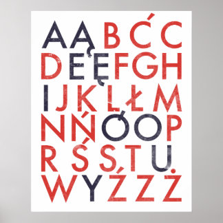 Polnisch Alphabet Poster
