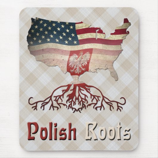 Polnisch American Roots Mousemat Mousepad (Vorne)