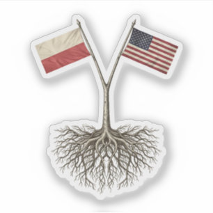 Polnisch-Amerikanisch Aufkleber
