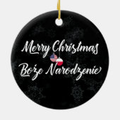 Polnisch Amerikanisch Bilingual Holiday Dekoration (Hinten)