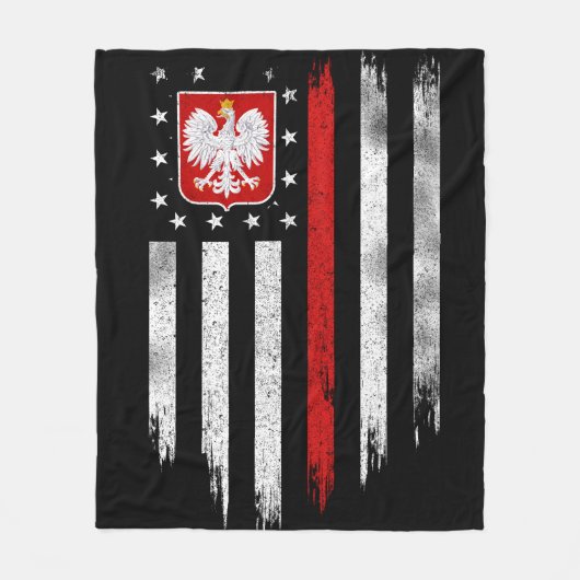 Polnisch-amerikanische Flagge Combo Polen Usa Pols Fleecedecke (Vorderseite)