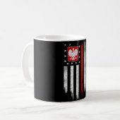 Polnisch-amerikanische Flagge Combo Polen Usa Pols Kaffeetasse (Vorderseite Links)
