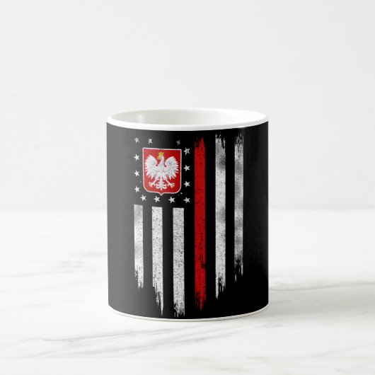 Polnisch-amerikanische Flagge Combo Polen Usa Pols Kaffeetasse (Mittel)