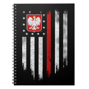 Polnisch-amerikanische Flagge Combo Polen Usa Pols Notizblock