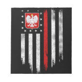 Polnisch-amerikanische Flagge Combo Polen Usa Pols Notizblock (Vorderseite)