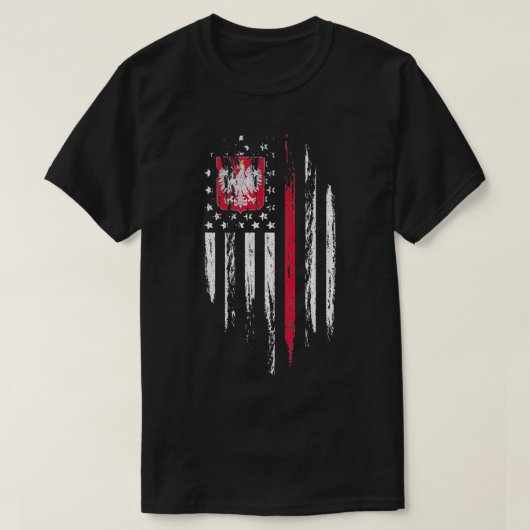 Polnisch-amerikanische Flagge Combo Polen USA Pols T-Shirt (Design vorne)