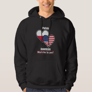 Polnisch-amerikanische Herzflags Was nicht zur Lie Hoodie