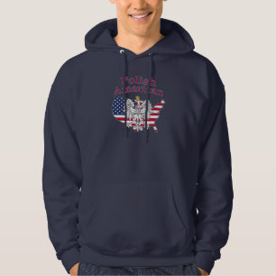 Polnisch-Amerikanische Karte Hoodie