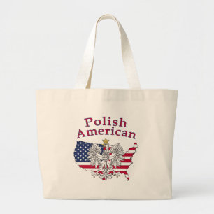 Polnisch-Amerikanische Karte Jumbo Stoffbeutel