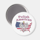 Polnisch-Amerikanische Karte Magnet (Vorderseite/Rückseite)