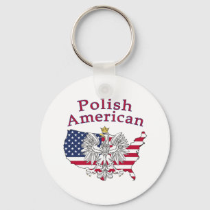 Polnisch-Amerikanische Karte Schlüsselanhänger