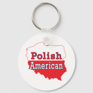 Polnisch-Amerikanische Karte Schlüsselanhänger